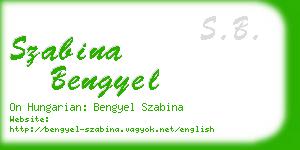 szabina bengyel business card